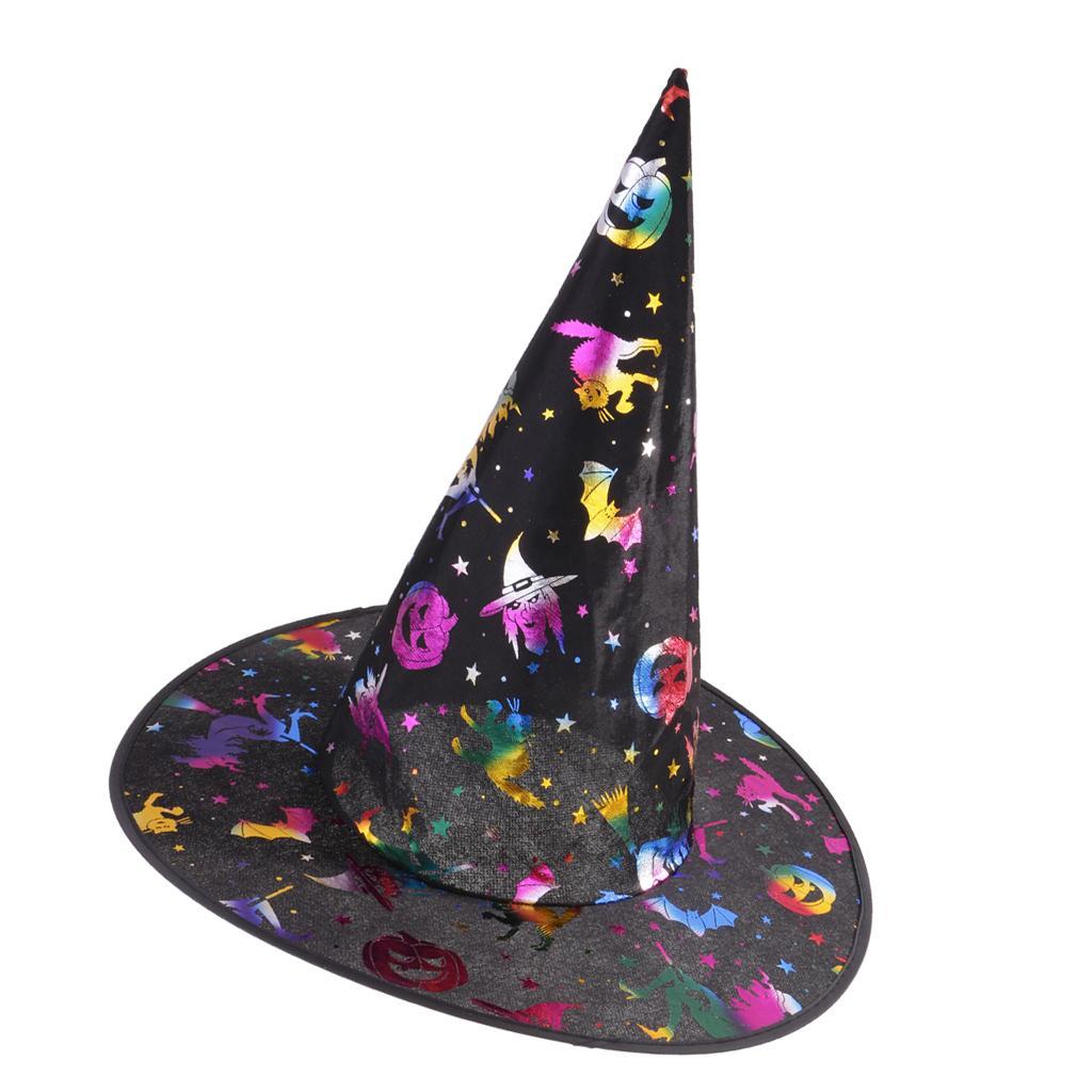 Colorful Halloween  Witch Hat for Fancy Dress Party Costumes