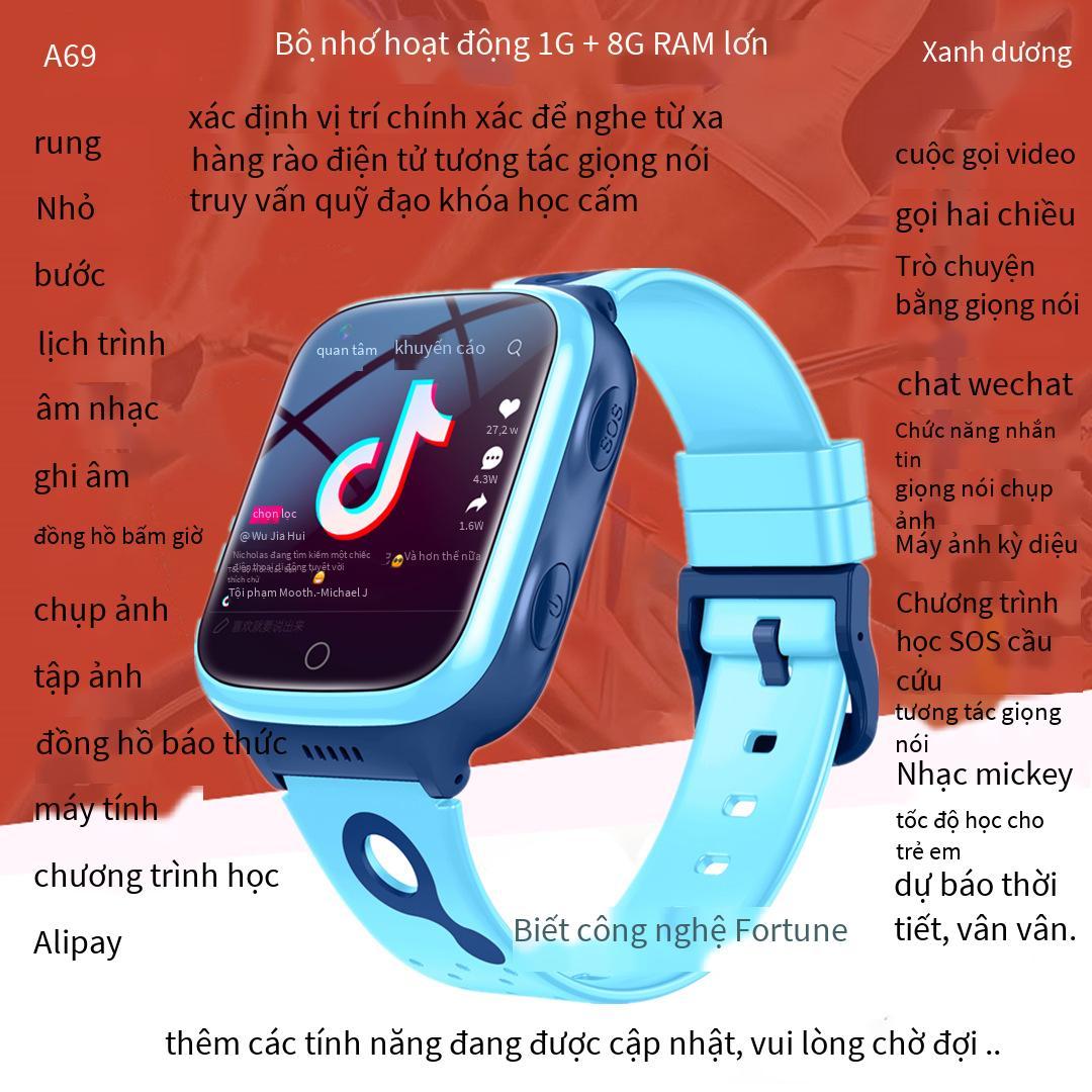 Ưu đãi đặc biệt WeChat rung 4G đầy đủ Netcom điện thoại thông minh trẻ em xem video định vị học sinh tiểu học thiên tài thanh toán A69
