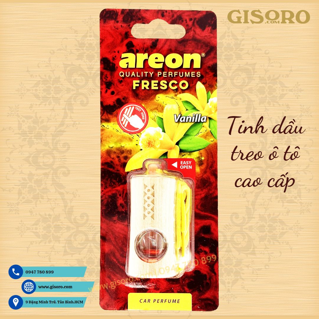 Tinh dầu treo vanilla Areon Mosaic Chính hãng (hương thơm ngọt ngào, dịu nhẹ)