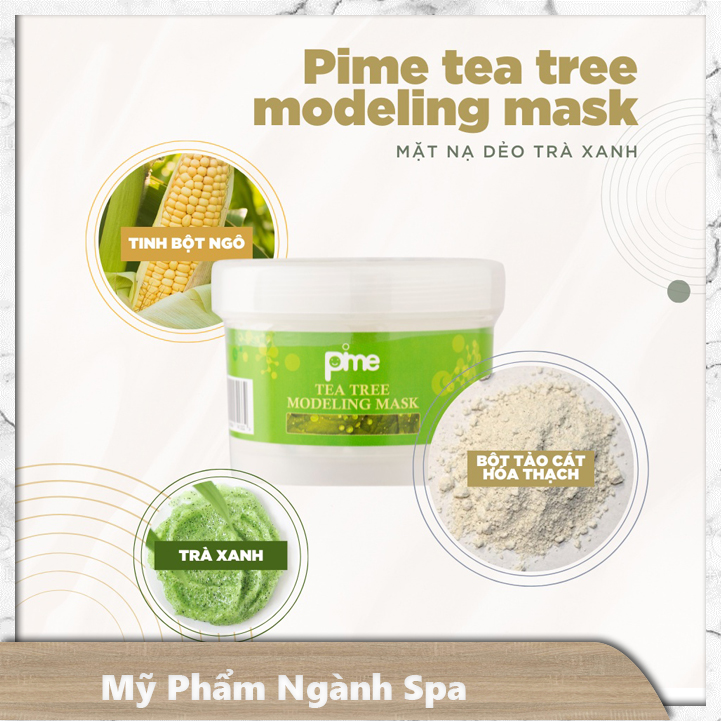 MẶT NẠ DẺO TRÀ XANH PIME TEA TREE MODELING MASK HÚT VÀ KIỀM DẦU KIỂM SOÁT MỤN KHÁNG VIÊM 25G