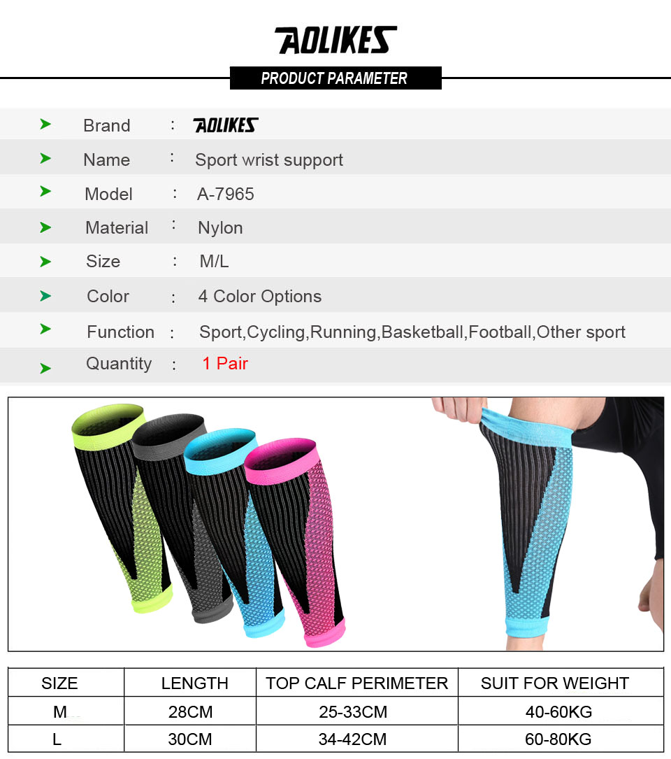 Vớ bó bắp chân, ống chân co dãn AOLIKES A-7965 chống căng cơ Compression Socks