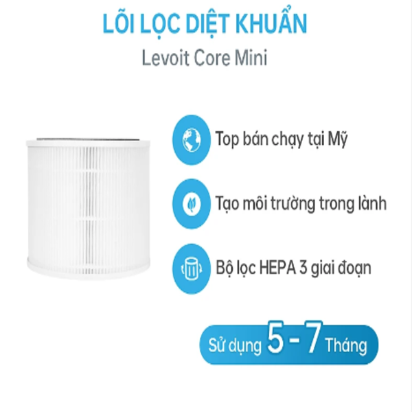 Lõi Lọc Diệt Khuẩn Cho Máy Lọc Levoit core mini | Hàng Chính Hãng