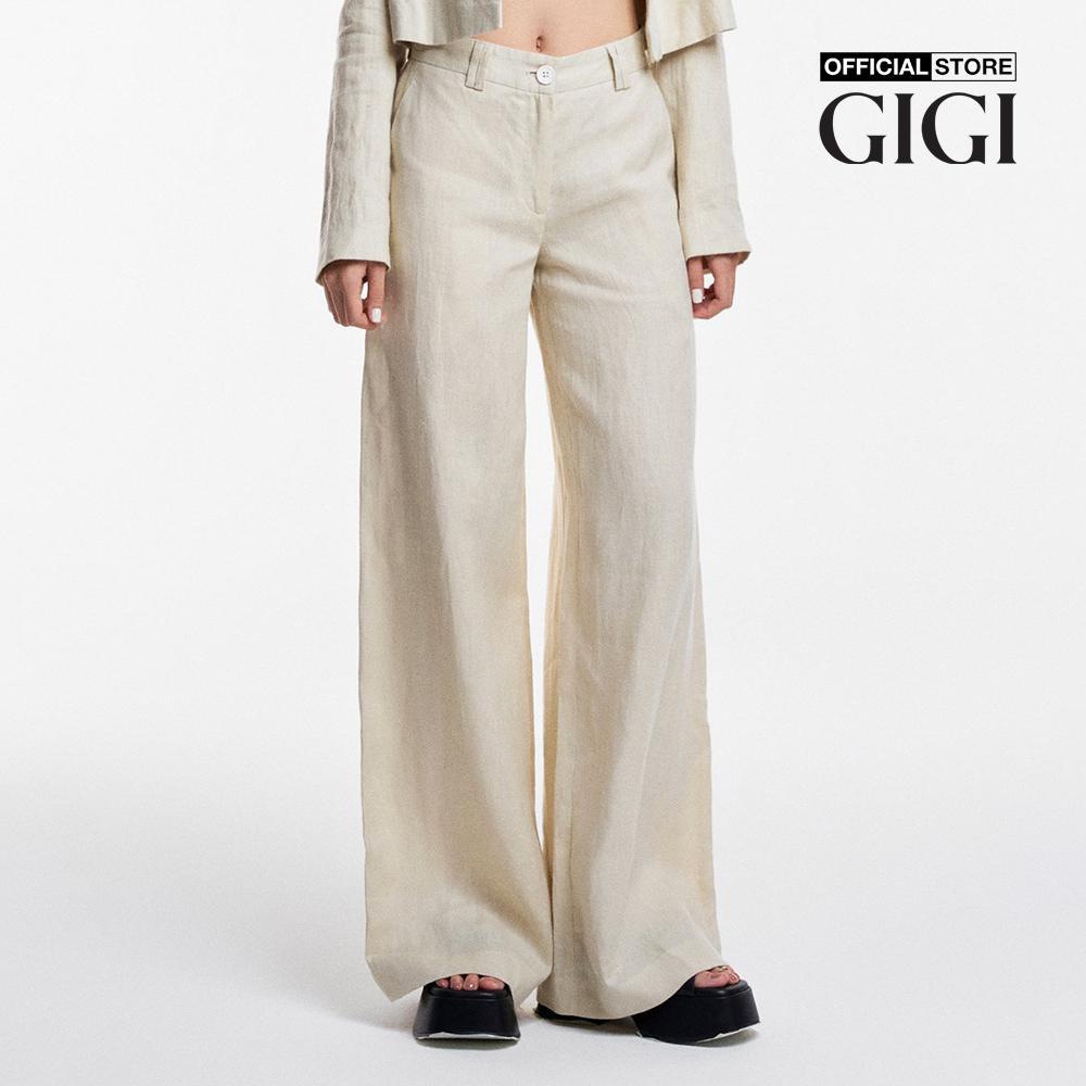 GIGI - Quần nữ ống rộng lưng cao thời trang G3202P231312-06