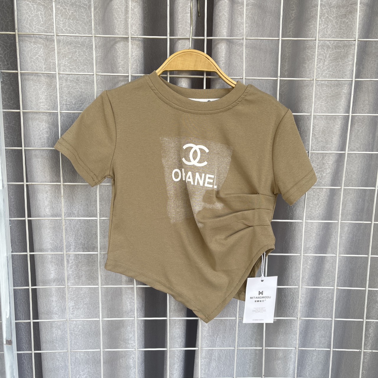 Áo thun bé gái cộc tay 2-7 tuổi in chữ ANNAKIK vải cotton co giãn thấm hút mồ hôi kiểu dáng thời trang