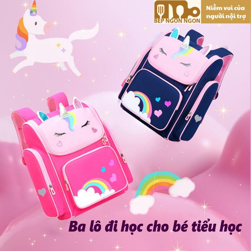 Ba lô học sinh cho bé đi học siêu nhẹ, chống gù lưng, họa tiết cute ngộ nghĩnh có phản quang_BEP NGON NGON