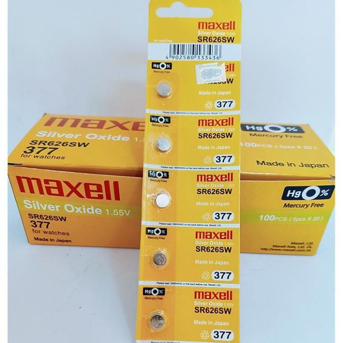 Pin đồng hồ chính hãng Maxell 377 SR626SW AG4 dành cho đồng hồ, thiết bị điện tử