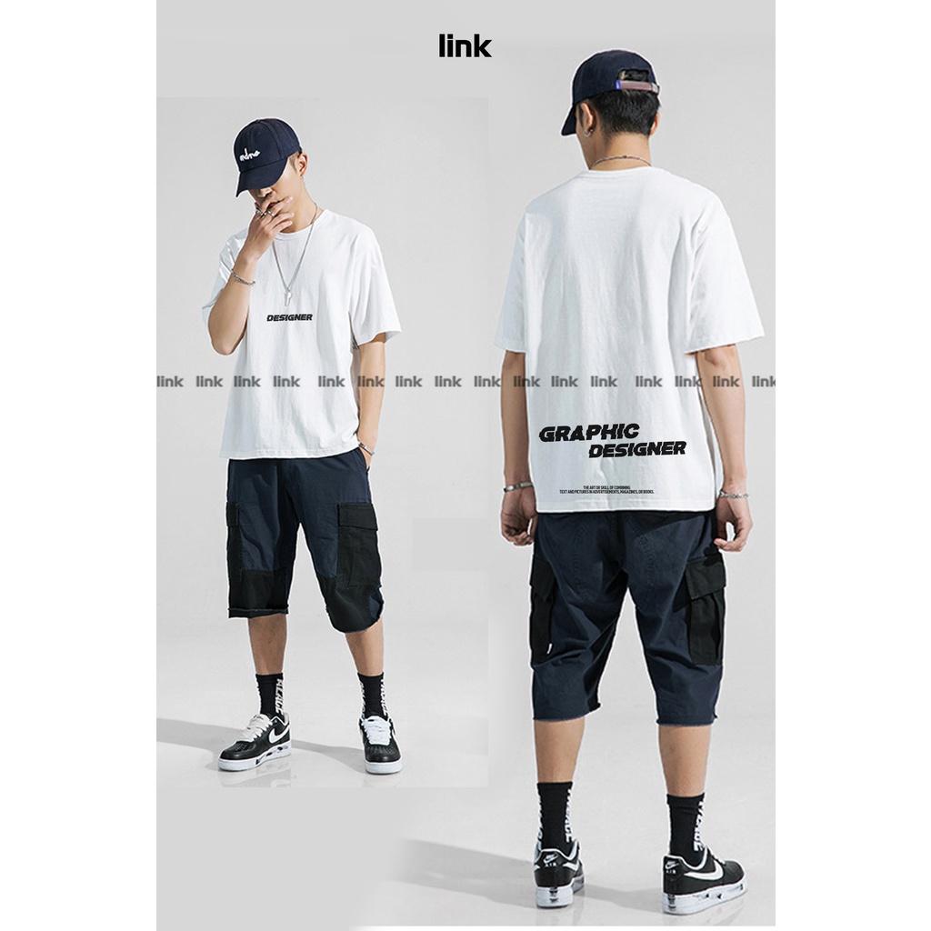 Áo nam tay lỡ GRAPHIC DESIGNER dáng rộng unisex