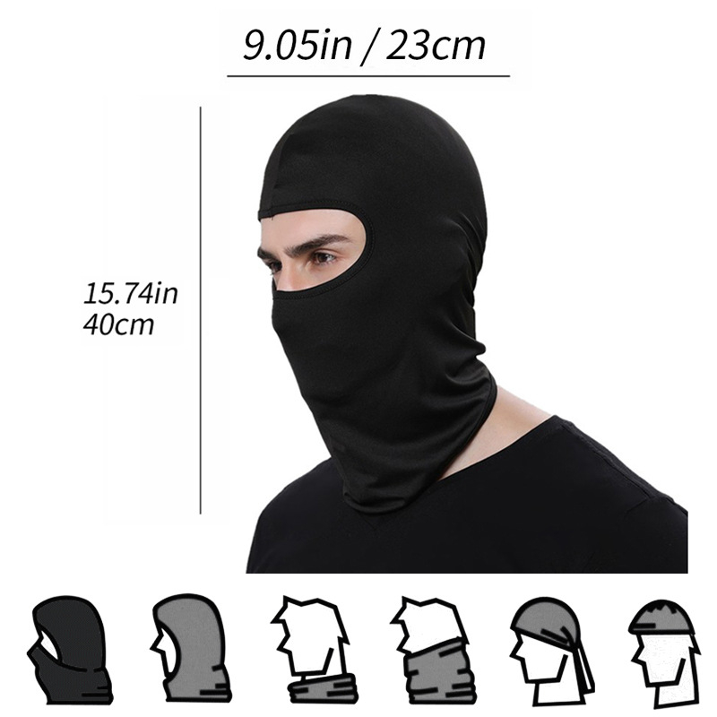 Khăn trùm đầu Ninja Fullface Chống Nắng màu đen