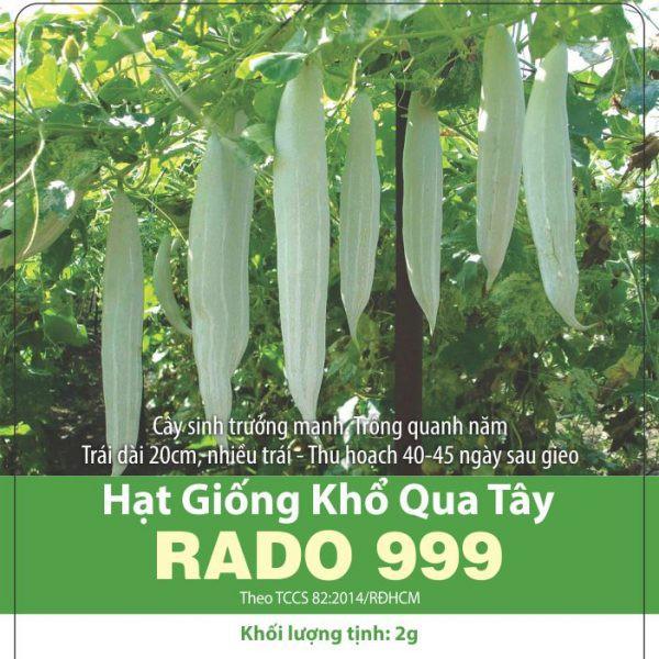 Hạt Giống Khổ Qua Tây Rado 999 (Lặc Lầy) Sai Trái, Giàu Dinh Dưỡng 2gr - Trái dài 20cm, nhiều trái