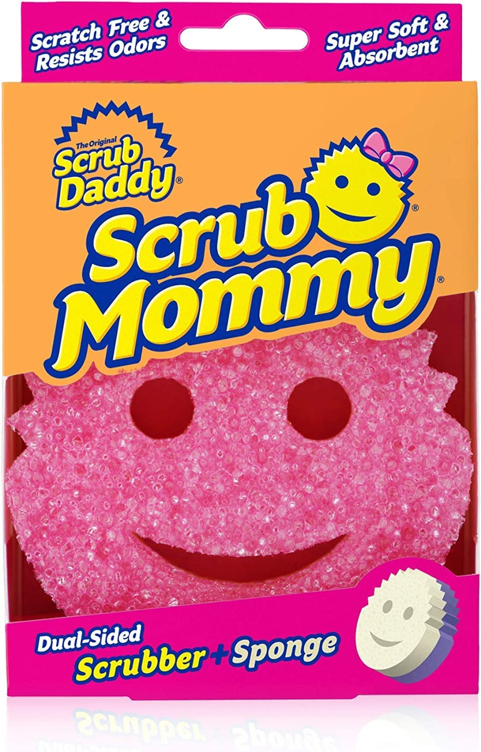 Miếng rửa chén Scrub Daddy SCRUB MOMMY màu hồng của Mỹ