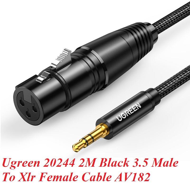 Ugreen UG20244AV182TK 2M Màu đen Cáp âm thanh 3.5 sang Xlr - HÀNG CHÍNH HÃNG