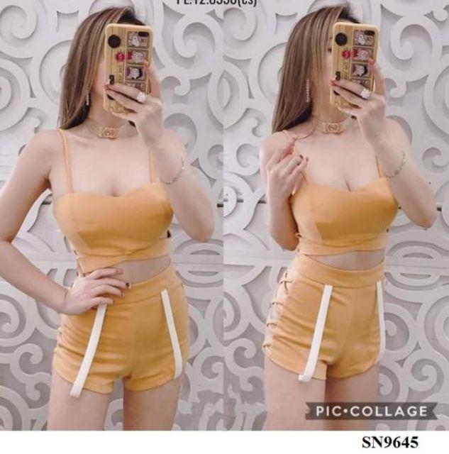 Sét quần ngắn phối viền sexy