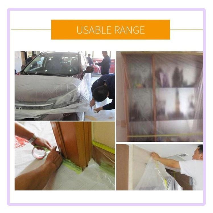 Cuộn nilon che sơn, màng che phủ bảo vệ khi phun sơn ô tô - xe máy, che nền - tường nhà kích thước 110cmx25m