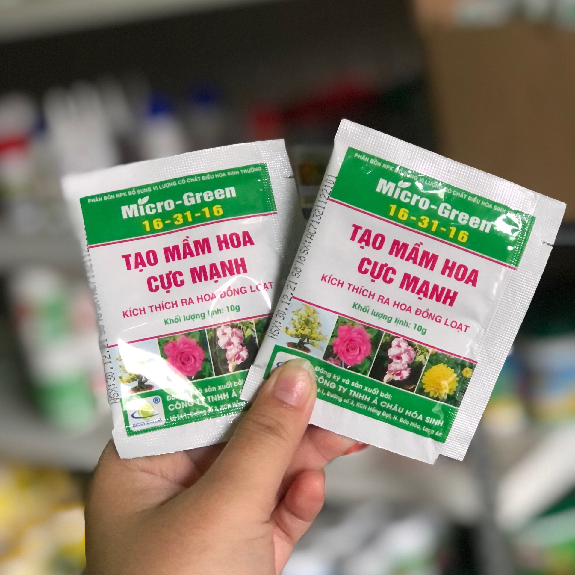 Phân Bón NPK MICRO-GREEN 16-31-16 Gói 10g TẠO MẦM HOA CỰC MẠNH