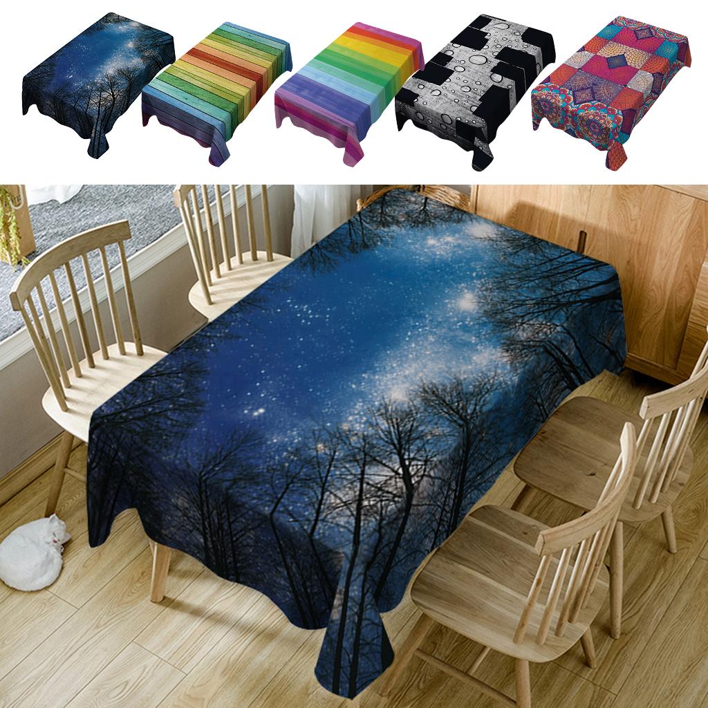 American Rectangular Polyester Tablecloth Table Cover Kitchen