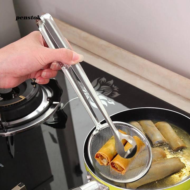 Dụng cụ gắp đồ chiên có lưới ráo dầu không ghỉ tiện lợi