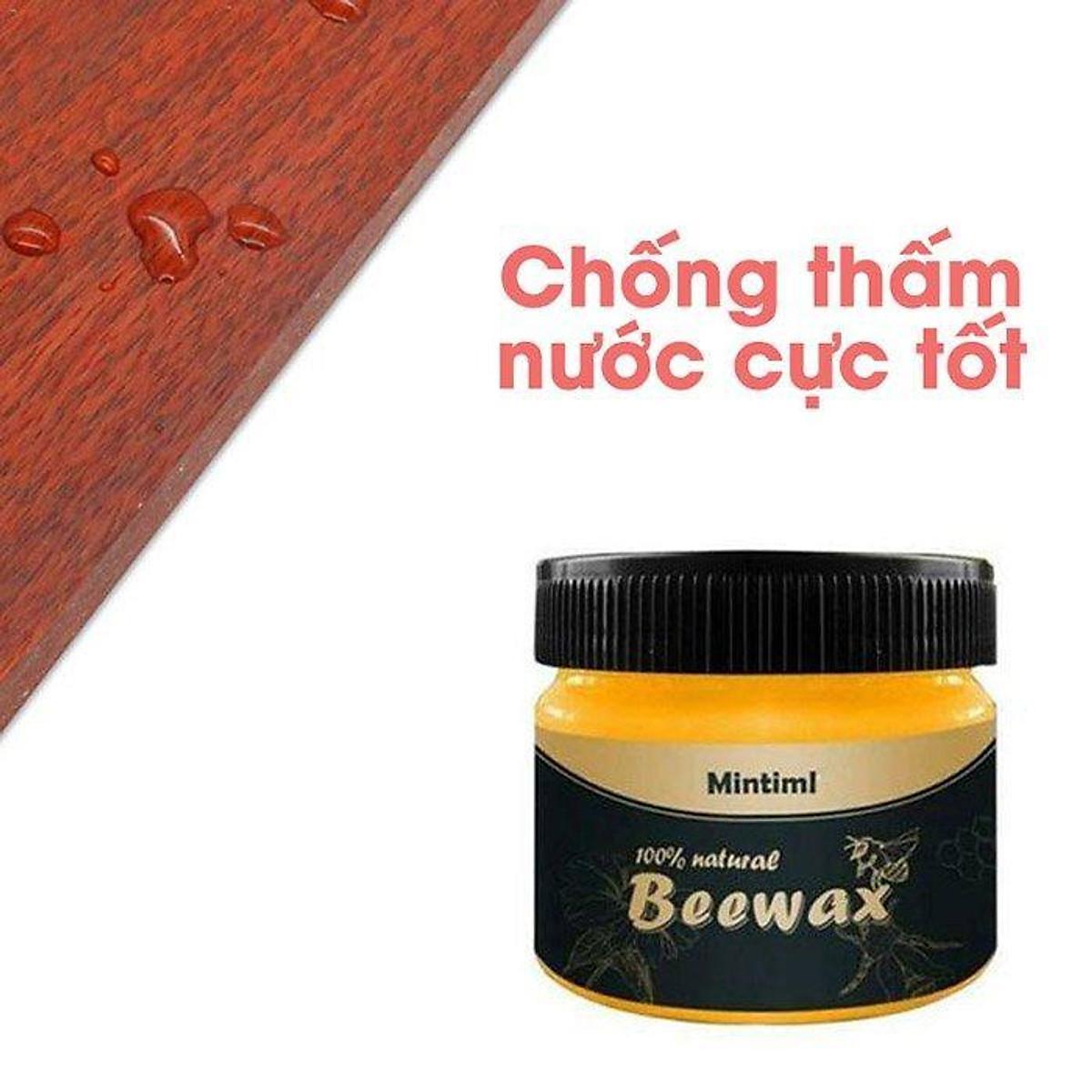 Sáp ong Beewax lau đánh bóng sàn đồ gỗ nội thất 3 tác động làm mới chống thấm nước