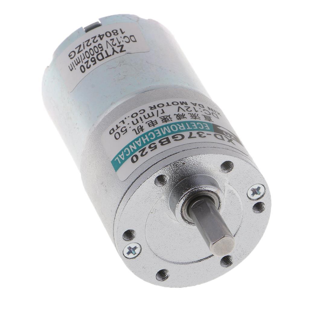 XD-37GB520 DC12V 10W 50RPM Micro Gear Motor High Adjustable Speed