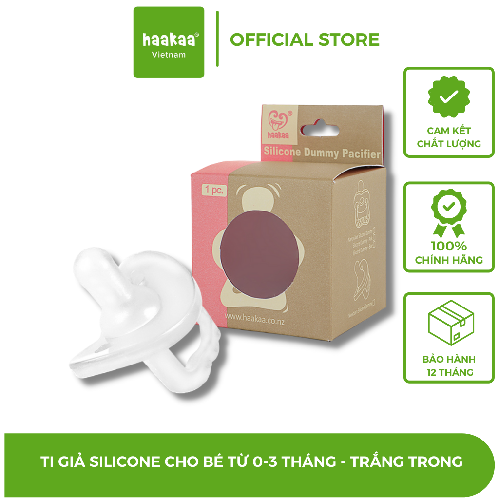 Ti giả chỉnh nha Silicone - Chính hãng Haakaa, New Zealand