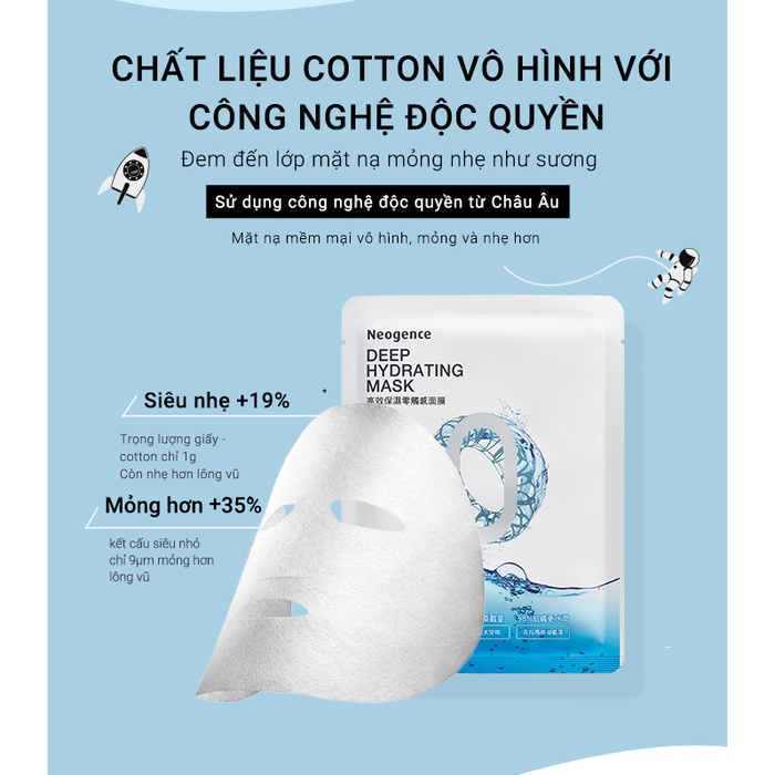 Mặt nạ Zero Neogence booster dưỡng ẩm sâu căng mọng - 5 miếng x 33 ml