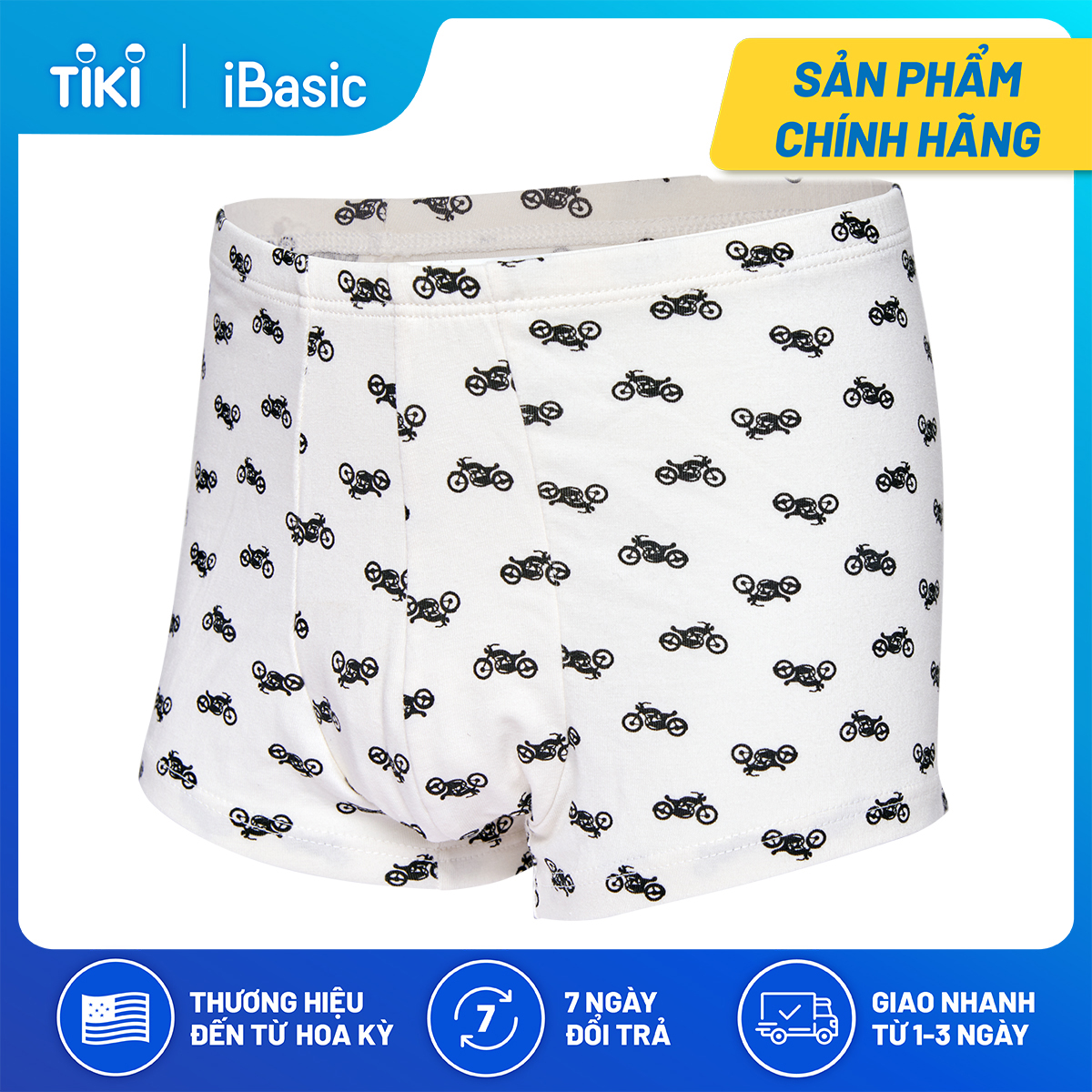 Quần lót bé trai cotton họa tiết iBasic PANB024