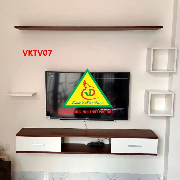 Bộ Kệ Ti Vi Treo Tường Trang Trí - Nội Thất Lắp Ráp