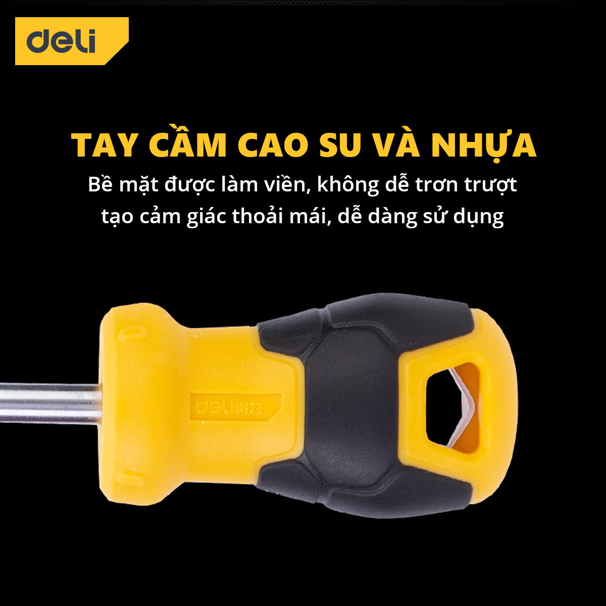 Bộ Tua Vít Deli 6 Chiếc Cao Cấp Chính Hãng - Chất Liệu Siêu Bền, Chống Mòn, Gỉ, Tay Cầm Chống Trơn Trượt - DL3502