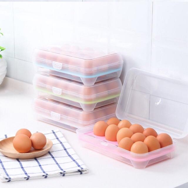 Hộp đựng trứng 15 quả có nắp đậy