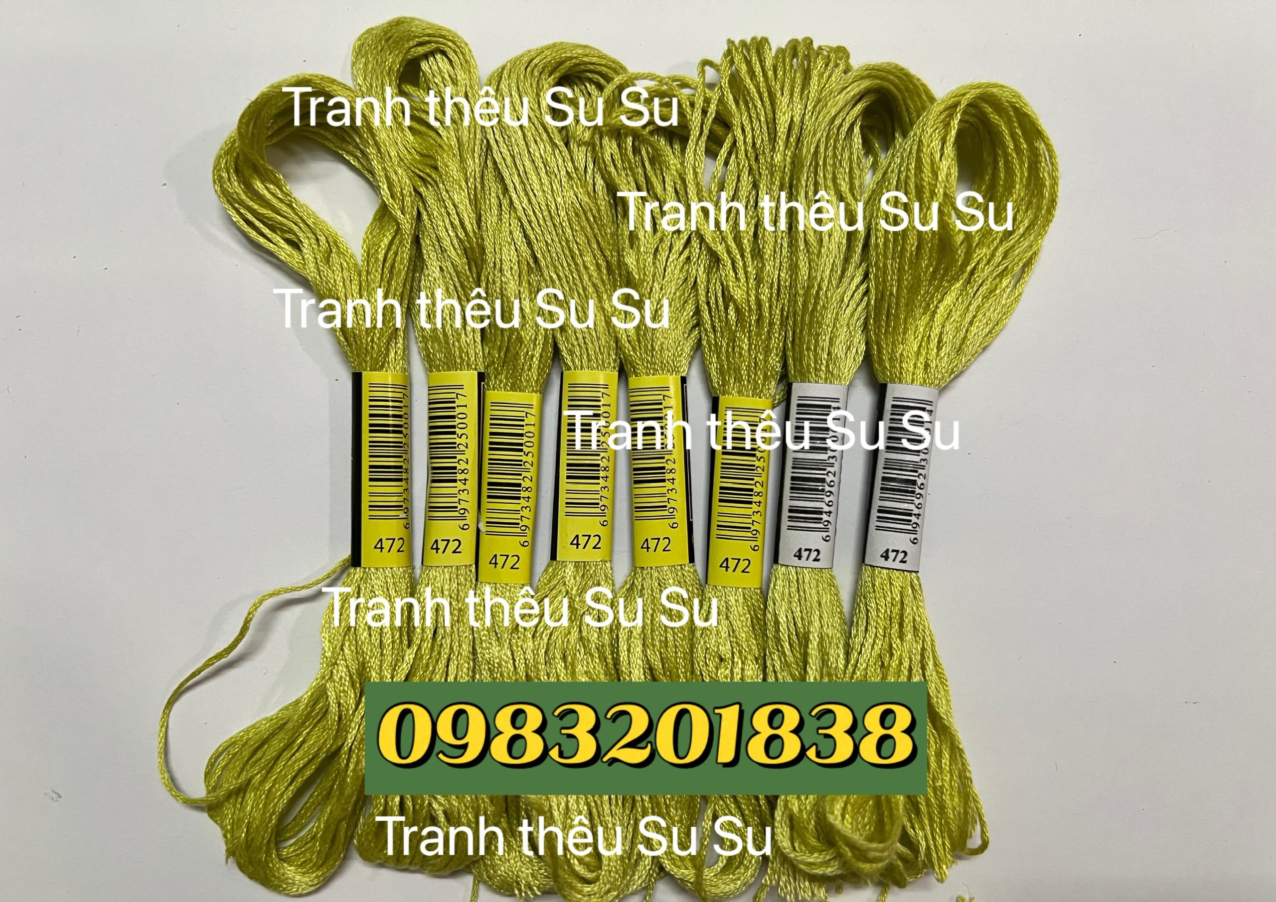 Chỉ cotton thêu tranh chữ thập mã DMC, các mã chỉ thêu từ 400 đến mã 498