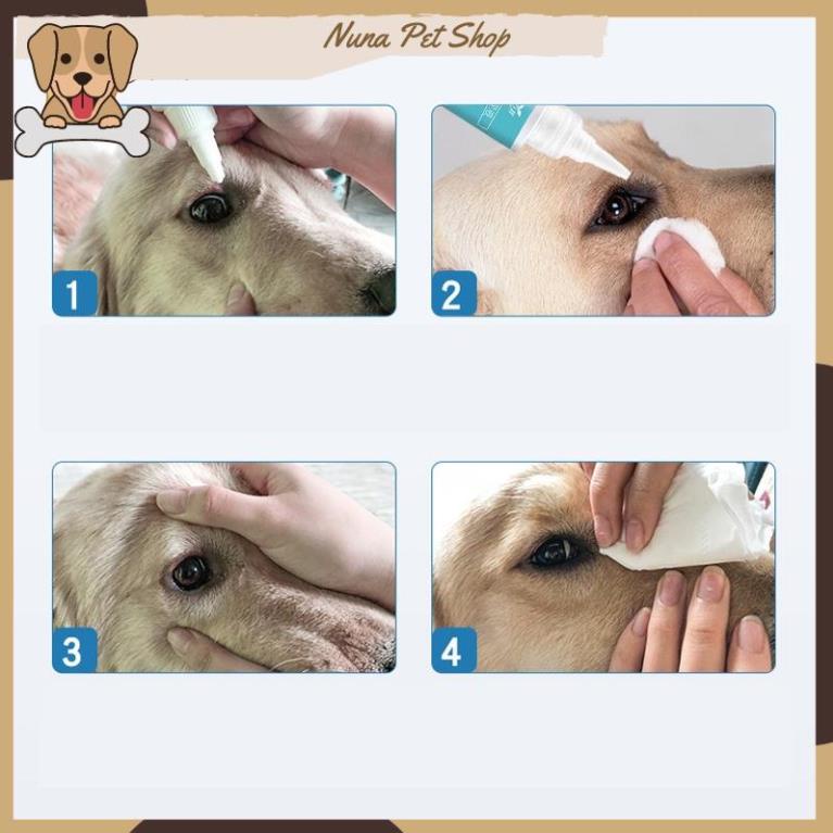 Dung dịch vệ sinh mắt cho chó mèo Dorrikey 60ml (Lọ nhỏ mắt, làm sạch mắt)