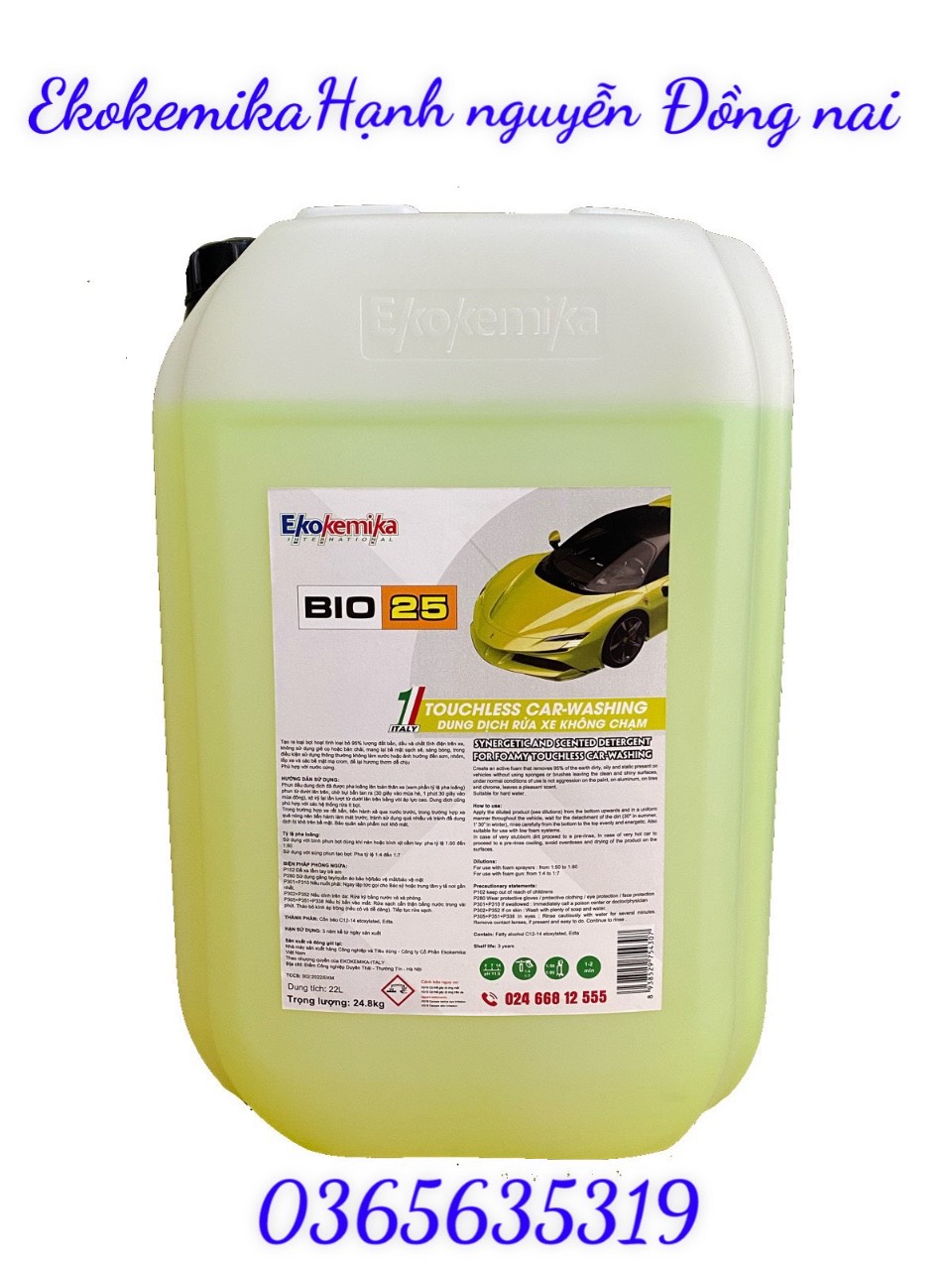 DUN DỊCH RỬA XE KHÔNG CHẠM BIO 25-22L