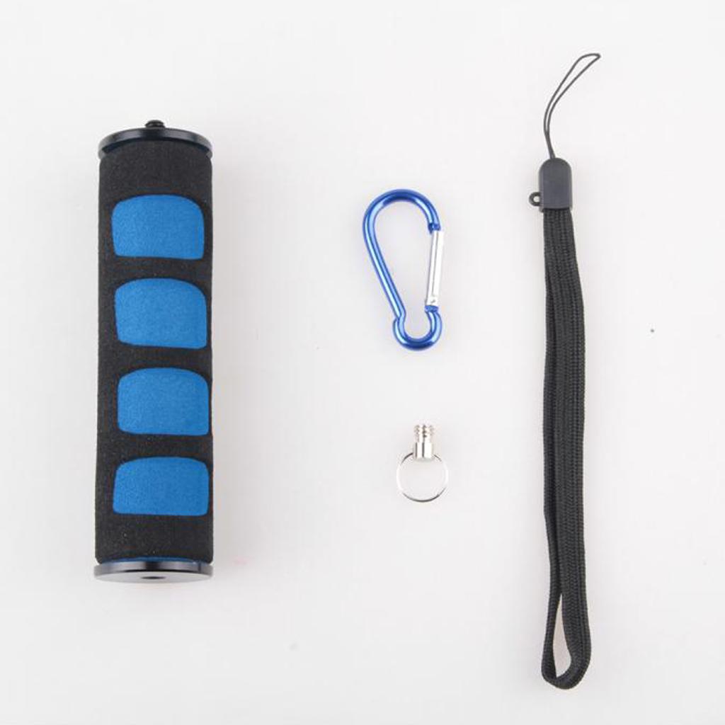1/4" Screw Sponge Selfie Stick Handle Grip Stabilizer for Camera Blue