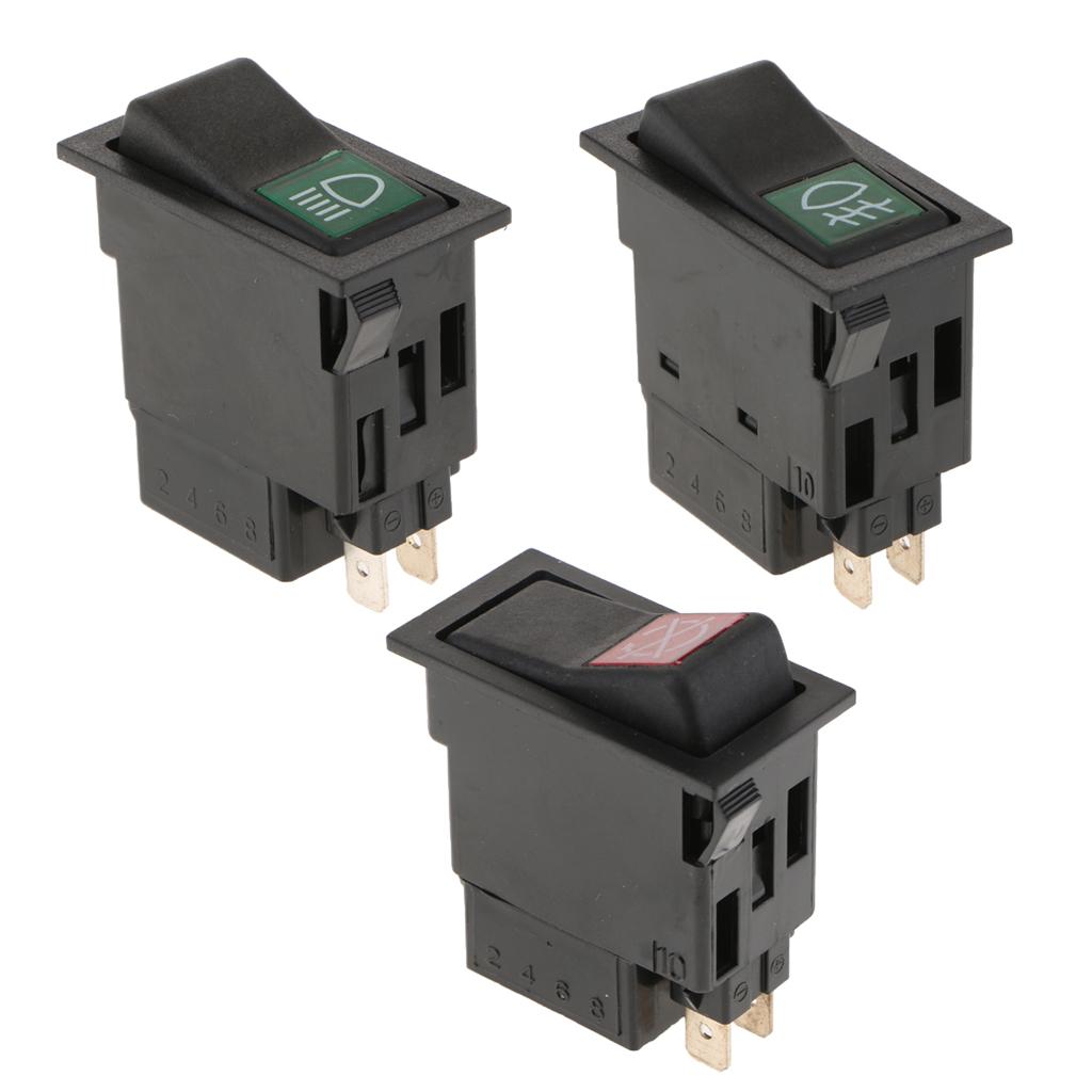 Phép Lạ Chiếu 3 2 Pin/4Pin Sương Mù Trên/Tắt Nút Nhấn Đính Đá Công Tắc cho Xe Ô Tô Xe Tải
