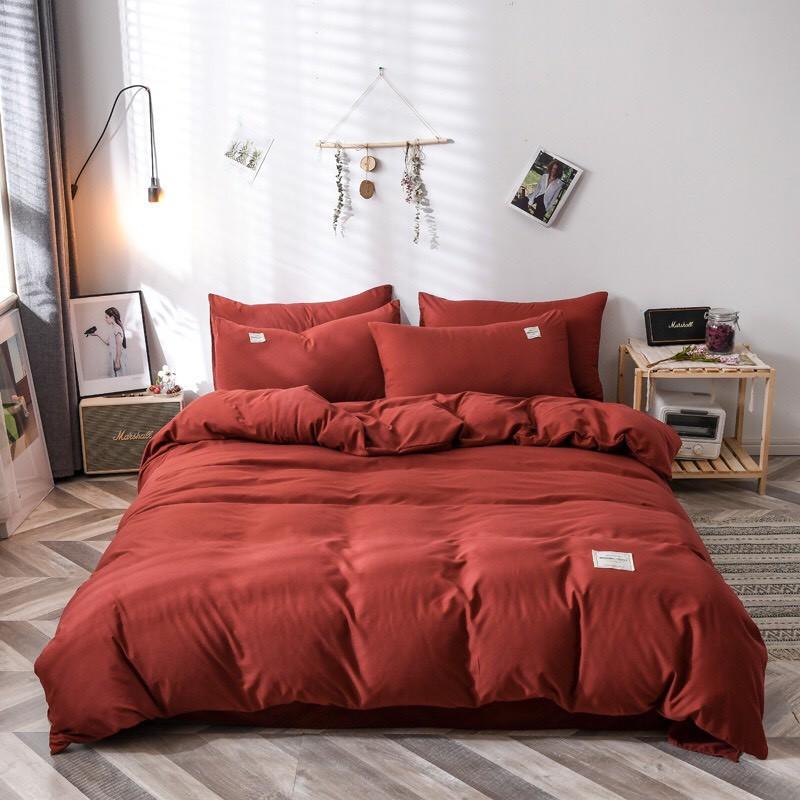 Bộ Set Chăn Ga Cotton Tici Cao Cấp Phong Cách Hàn Quốc Đủ Size Đủ Màu - Không Vỏ Ôm