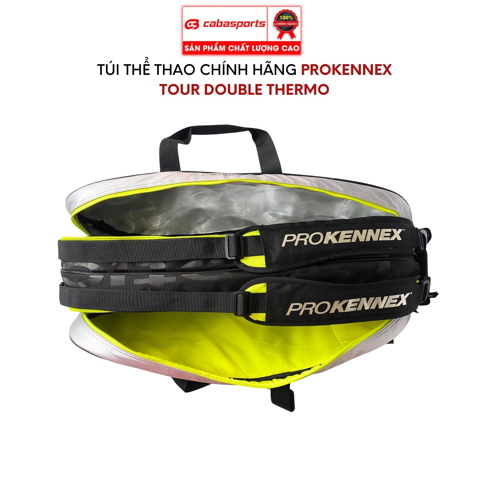 Túi thể thao Prokennex Tour Triple Thermo cao cấp chính hãng, Túi đựng phụ kiện du lịch thể thao 3 ngăn siêu rộng rãi