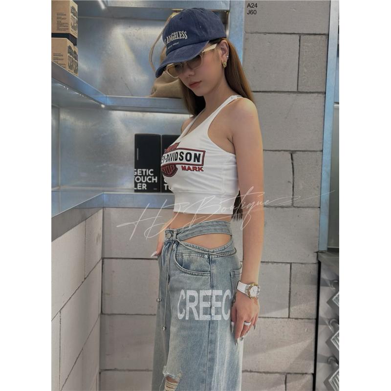 Quần Jean Suông Ống Rộng Cut Eo - J60