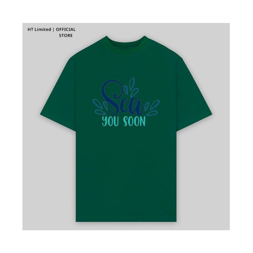 Áo thun thiết kế Unisex họa tiết sea you soon basic local brand, Cotton Cao Cấp 100%