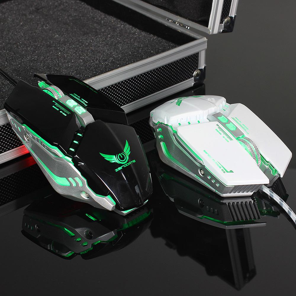Chuột chơi game có dây ZERODATE X700 USB cơ học 3200DPI có thể điều chỉnh 8 nút