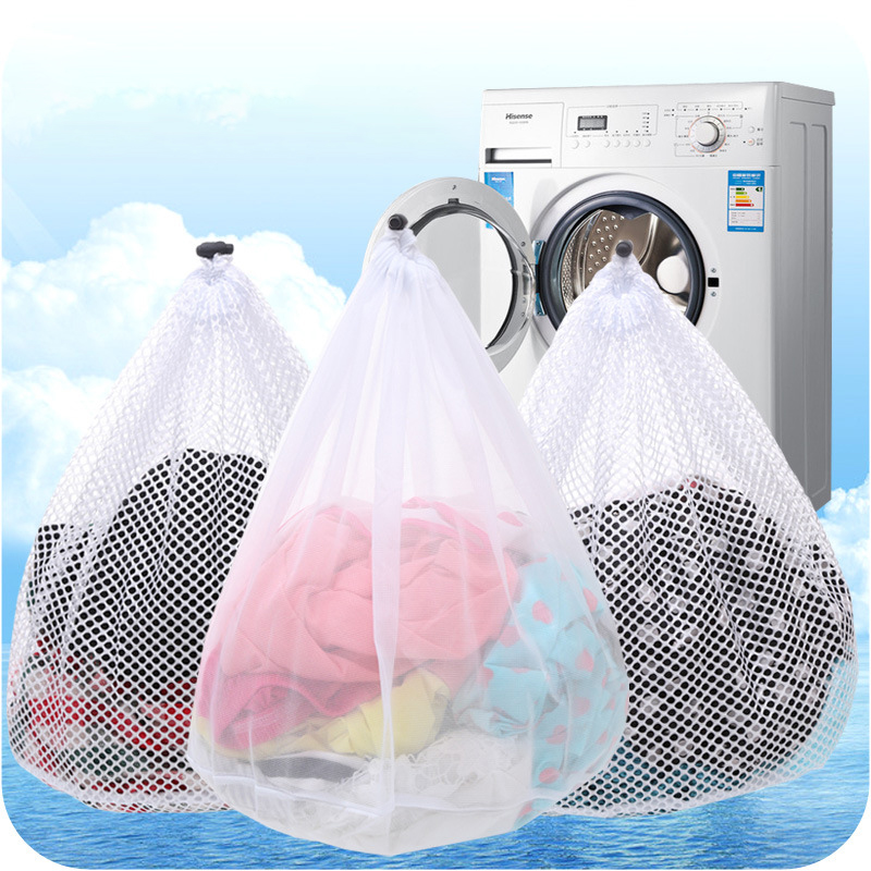 Bộ 3 túi giặt đồ dây rút GADO túi lưới máy giặt lỗ lớn bảo vệ quần áo không bị co giãn