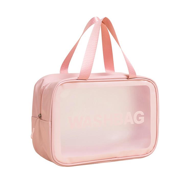 TÚI ĐỰNG MỸ PHẨM, ĐỒ TRANG ĐIỂM ĐI DU LỊCH WASHBAG TRONG SUỐT, CHỐNG THẤM NƯỚC HL008