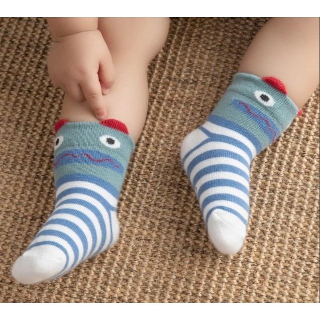 Set 5 đôi tất cao cổ cực ấm gồm nhiều mâu cho bé trai bé gái đến 12 tuổi