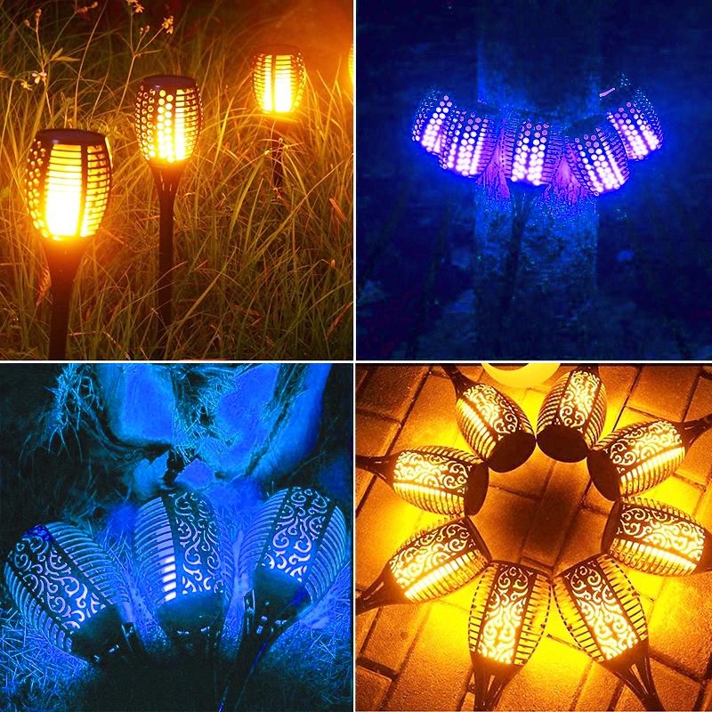 Đèn LED 12/96 bóng sử dụng năng lượng mặt trời chống thấm nước trang trí sân vườn