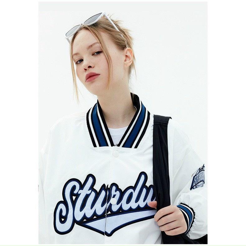 Áo Khoác Bomber Unisex Ulzzang STURDUR Form Rộng Đẹp Nam Nữ