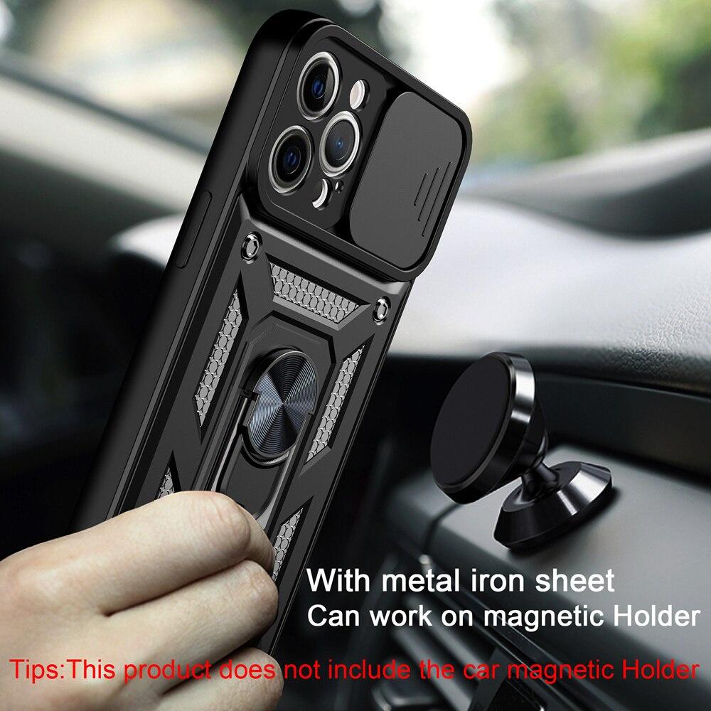 Ốp lưng dành cho iphone 6 7 8 plus x xs max 11 12 13 pro max giá đỡ iring chống sốc va đập nắp trượt bảo vệ camera