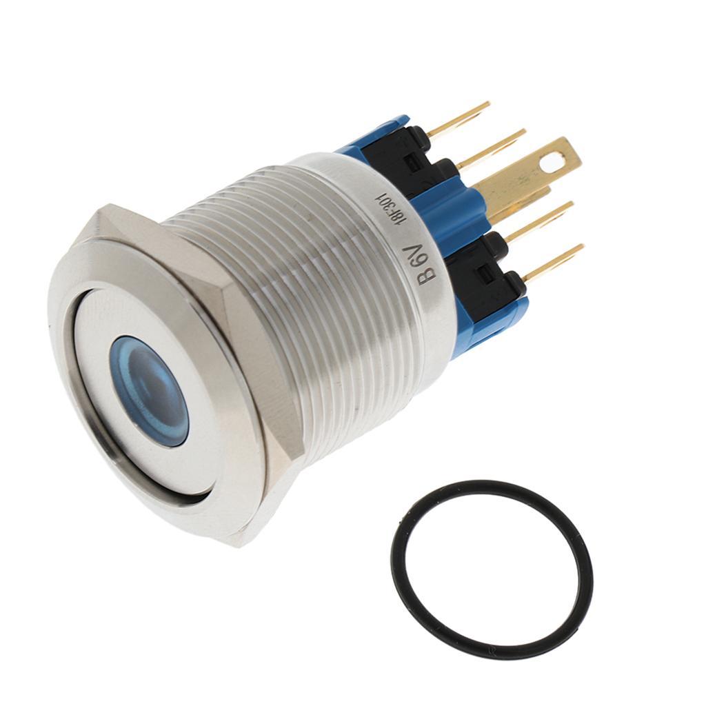 1 Pcs 22mm Led Light Push Button Switch Waterproof Push Button 6V
