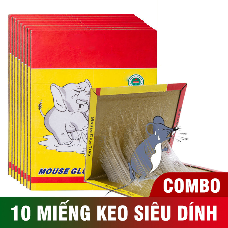 Combo 10 Miếng Keo Dính Chuột Bẫy Chuột Siêu Dính Loại Xịn Cao Cấp