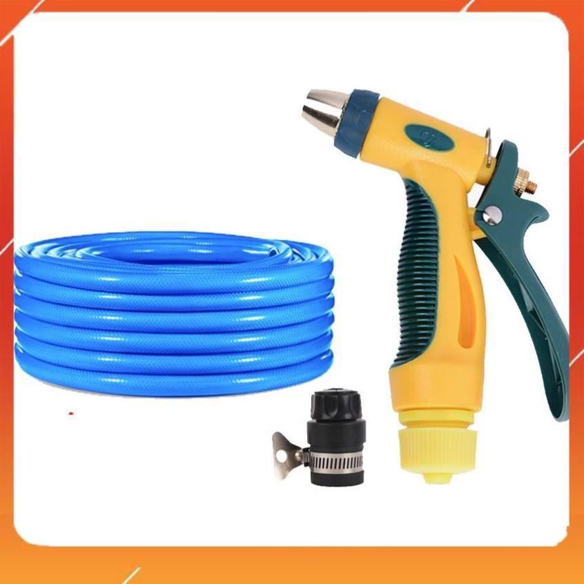 Bộ dây vòi xịt nước rửa xe,tưới cây tăng áp 3 lần 7-10m
