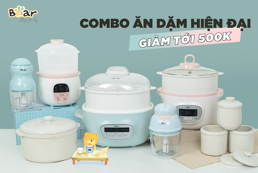 Nồi Chưng Cất Yến, Tiềm Thuốc Bắc BEAR SUBE003 1.6L - Hàng Chính Hãng