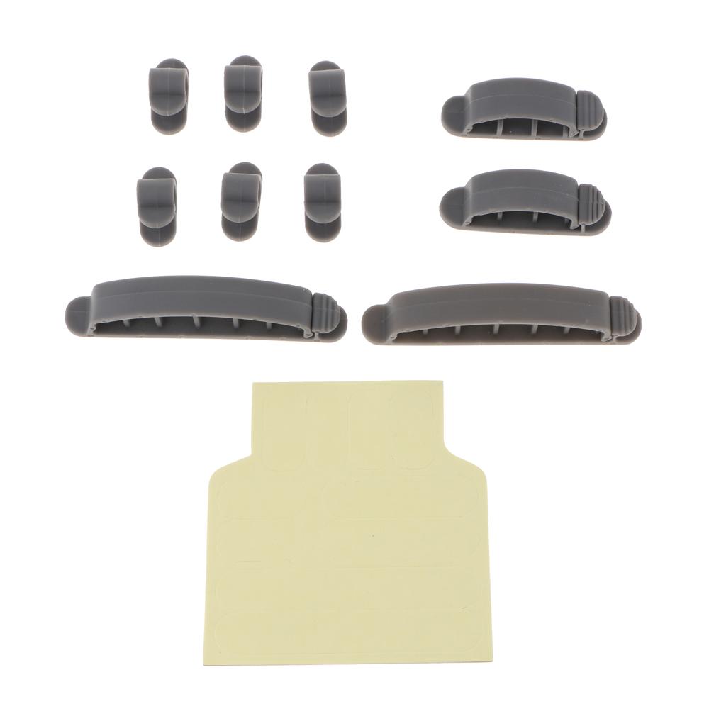 10Pcs Cables Management Wire Cord Clips Wall Desktop Clip Organizer