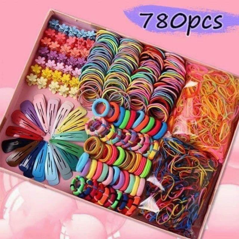 sét Kẹp tóc 780 chi tiết cho bé
